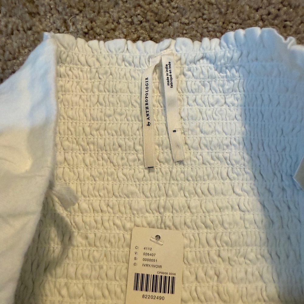Anthropologie White Ruffle Tube Top - Picture 5 of 10